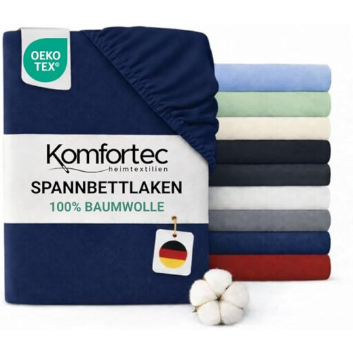 كومفورتك مفرش سرير قطني 90x200 - اسود Komfortec Cotton Bedspread 90x200 - Black