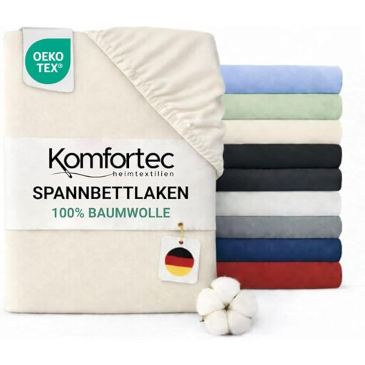 كومفورتك مفرش سرير قطني 200x200 - اخضر Komfortec Cotton Bedspread 200x200 - Green