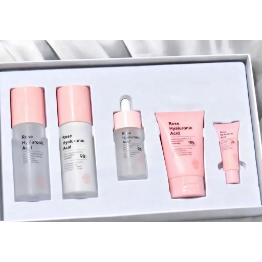 بكج حمض الهيالورونيك اسد بالورد Rose Hyaluronic Acid Skincare Set