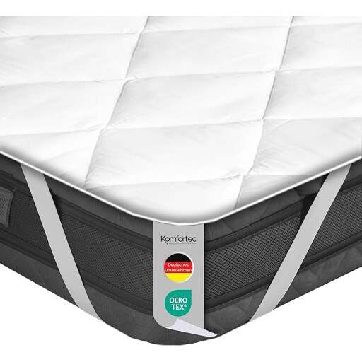 كومفورتك غطاء مرتبة 180x200 - 500 غم - ابيض Komfortec Mattress Cover 180x200 - 500 gsm - White