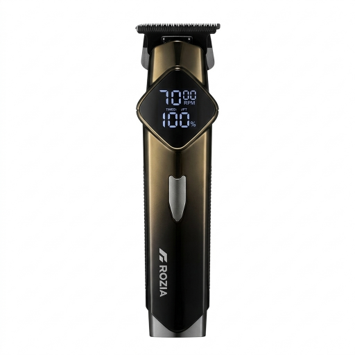 ماكينة حلاقة روزيا توربو شاشة LCD بطارية قوية علبة Rozia Turbo Shaver, LCD Screen, Powerful Battery, Case