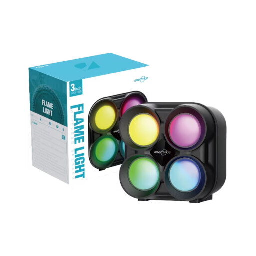 سماعة فليم لايت بلوتوث محمولة بإضاءة ملونة وصوت قوي Flamelight portable Bluetooth speaker with colorful lighting and powerful sound
