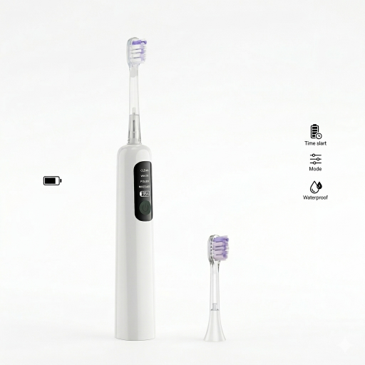 فرشاة اسنان كهربائية هوكو سونيك ثلاث اوضاع مقاومة للماء Hoco Sonic Electric Toothbrush, Three Modes, Waterproof
