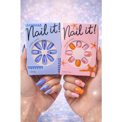 أظافر تركيب جاهزة نايل إت (24 قطعة مع غراء) Nail It! Press-On Nails (24 Nails with Glue)