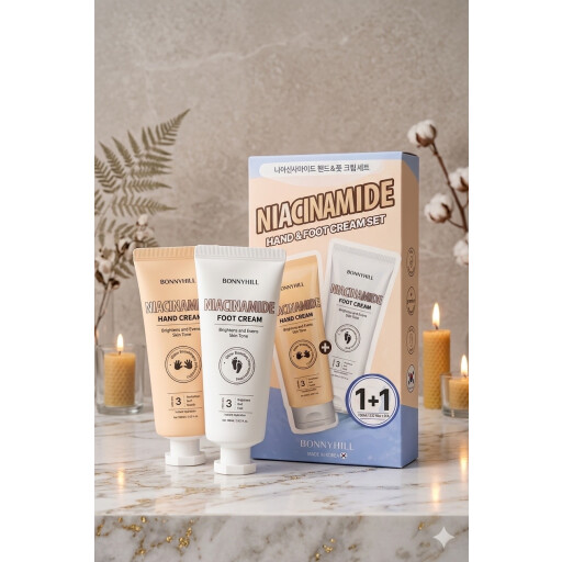 مجموعة كريم اليدين والقدمين بالنياسيناميد من بوني هيل (1+1) Bonnyhill Niacinamide Hand & Foot Cream Set (1+1)