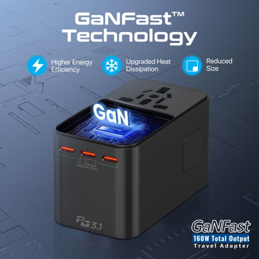 مقبس TripMate-GaN160 TripMate-GaN160