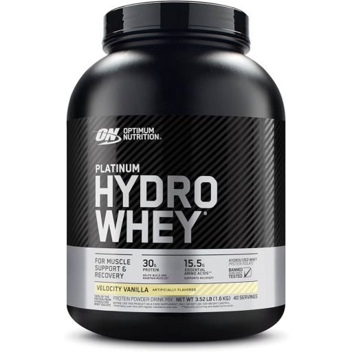 بلاتينوم هايدرو واي مسحوق بروتين مصل مهدرج 100% - فانيلا فيلوسيتي، 1.6 كغم Platinum Hydrowhey 100% Hydrolyzed Whey Isolate - Velocity Vanilla, 1.6kg
