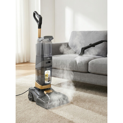 غساله زوالي 4 في 1 امبليوم 4-IN-1 CARPET & FLOOR CLEANER, UPHOLSTERY WASHER & STEAM CLEANER