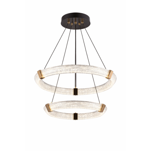 تعلیق مودیرن LED  ٥٨سم + ٣٨سم Modern LED Pendant 58cm + 38cm