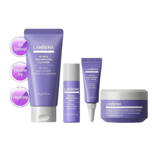 مجموعة السفر بالريتينول لشد البشرة وتجديد الشباب طقم 4 قطع Retinol Rejuvenating Travel Kit - 4 Skin Care Set