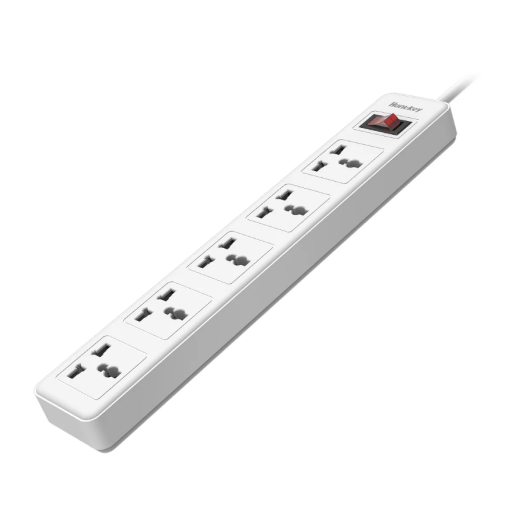 موزّع كهربائي Huntkey SSZ501 – 5 منافذ بطول 3 متر Huntkey SSZ501 Power Strip – 5 Outlets, 3m Cable