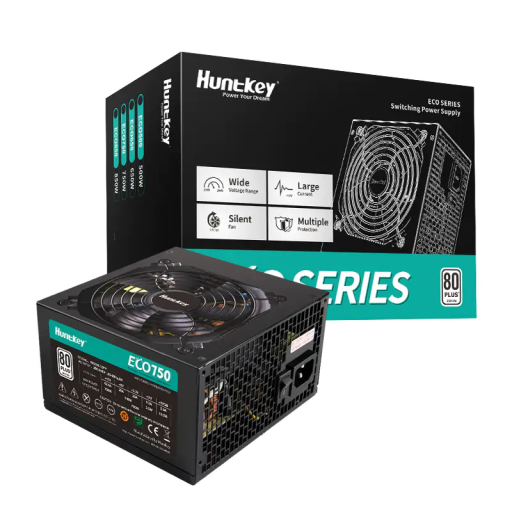 باور سبلاي هانت كي (Huntkey) موديل ECO750 بقوة 750 واط اقتصادي أسود Huntkey ECO750 750W Economic Series Power Supply - Black