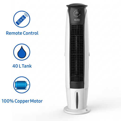 مبرد هواء ديلوكس ارتفاع 170 سم موتور نحاسي 100% Deluxe Air Cooler