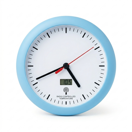 ساعة حائط ذكية ألمانية مع راديو وحرارة دقيقة German smart wall clock with radio and accurate temperature readings