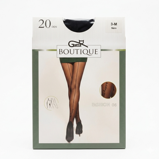 جوارب نسائية شفافة بخط خلفي ونقشة Be Happy مقاس M Women's sheer stockings with a back seam and Be Happy print, size M