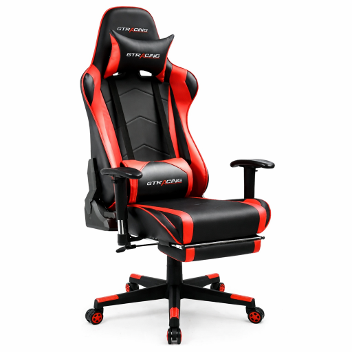 كرسي ألعاب احترافي مع مسند قدم Gaming Chair with Footrest