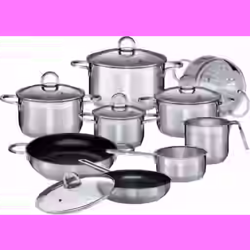 طقم أواني طهي ستيل ألارا 14 قطعات Cookware set Alara 14 piece