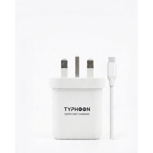 شاحن Typhoon 45W GaN قوة جبارة في حجم صغير الحل الأسرع والأذكى للشحن اليومي Typhoon 45W GaN Pocket-Sized Powerhouse – The Smartest Way to Fast-Charge Your Day