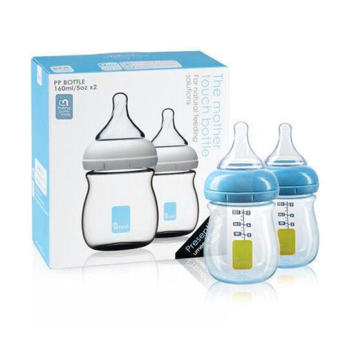 رضاعة يومي لتقليل المغص لدى الرضيع حجم 160 مل 2 في 1 Umee Babyfles 2 x 160 ml