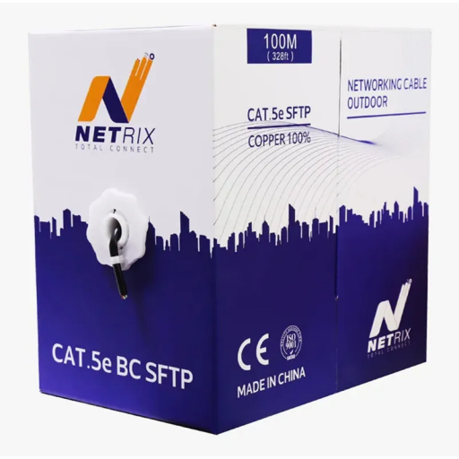 كابل شبكة NX-SFTP CAT5e خارجي بطول 100 متر NX-SFTP CAT5E 100M Outdoor Network Cable