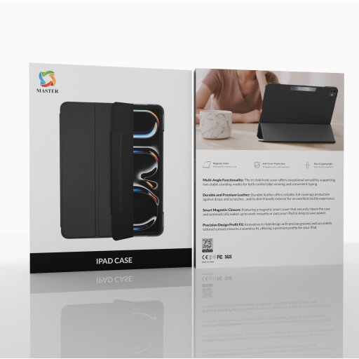 حافظة ماستر لآيباد برو 13 بوصة (2025/2024) – أسود iPad pro 13" Case (2025/2024) – Black