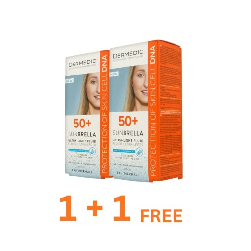 سيت قطعتين واقي شمس سائل فائق الخفة SPF 50+ Ultra-Light Sunscreen Fluid SPF 50+ (2x40ml)