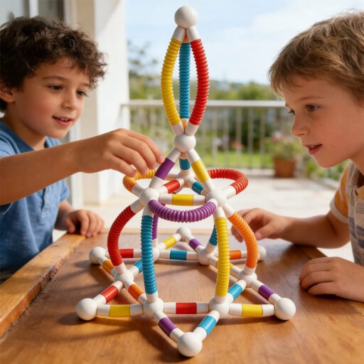 مكعبات مغناطيسية مرنة 100 قطعة Magnet tube blocks 100pcs