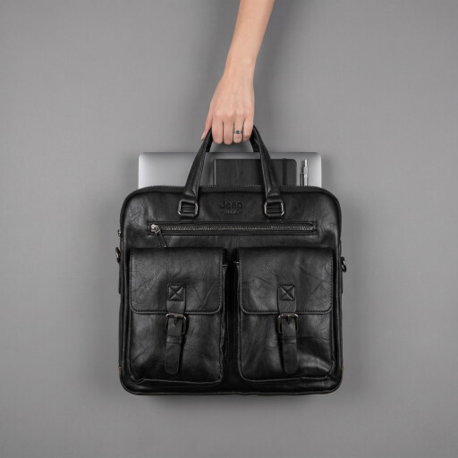 حقيبة لابتوب جلد رجالية من جيب Leather laptop handbag