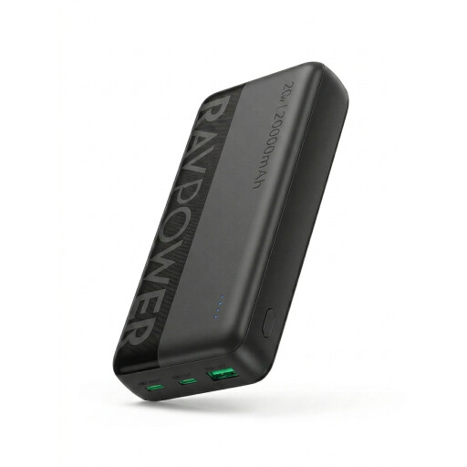 راف باور باور بنك PD بقوة 20 واط و3 منافذ (20000 مللي أمبير) RAVPower PD Power Bank, 20W, 3 Ports (20000mAh)
