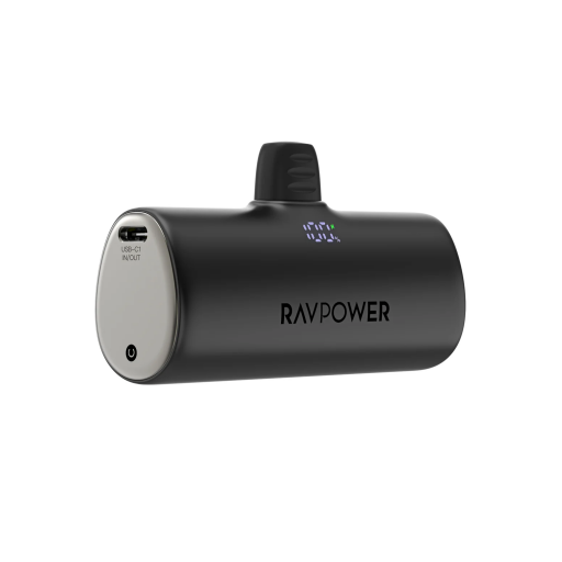 باور بانك منRAVPower   - شاحن محمول  بسعة 5000 ملي امبير 20 واط RAVPower Power Bank – Portable Charger, 5000mAh, 20W
