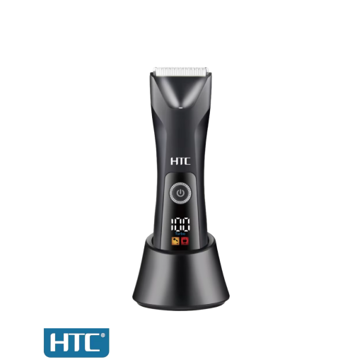 ماكينة حلاقة وتحديد الاحترافية بشفرات سيراميك وشاشة رقمية HTC AT-018 Professional Hair Trimmer with Ceramic Blades & LED Display