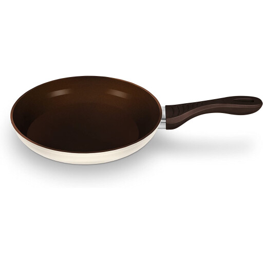 مقلاة سيراميك 28cm Ceramic Frying Pans With a Lid 28cm-5cm /White