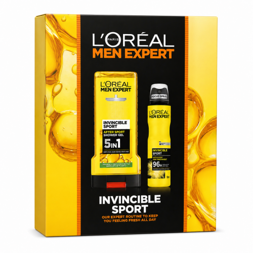 بكج رجالي متكامل من لوريال مصمم للرجال النشطين L’Oréal Men Expert Invincible Sport Set