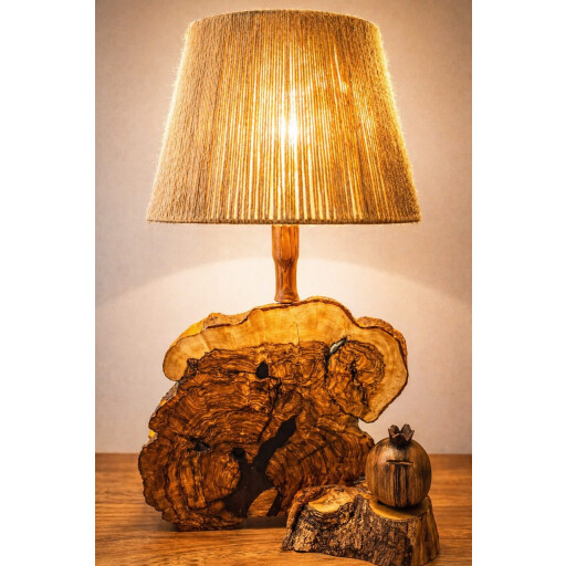 تيبلام من خشب الزيتون الطبيعي Wooden table lamps