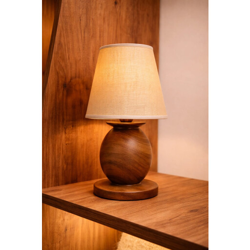تيبلام من خشب السابيلي الامريكي Wooden table lamps
