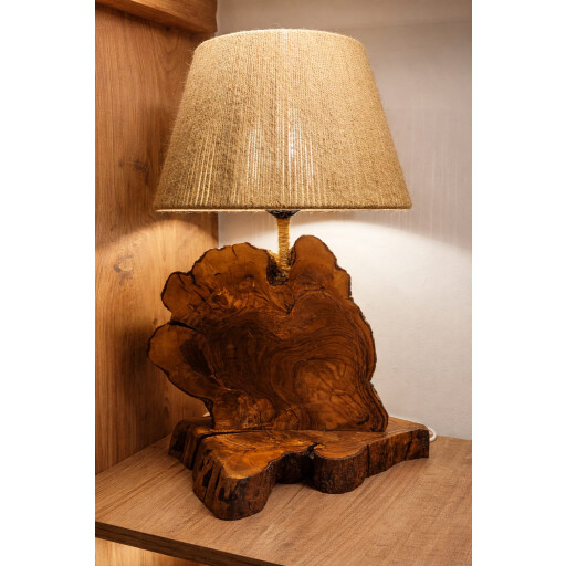 تيبلام من خشب الزيتون الطبيعي Wooden table lamps