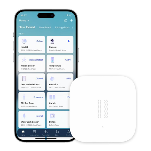 جهاز حساس حركة ذكي نوع Aqara Zigbee Vibration Sensor. يتطلب وجود جهاز Aqara Hub Aqara Zigbee Vibration Sensor, Wireless Mini Glass Break Detector for Alarm System