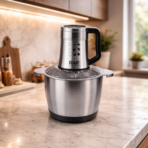 محضرة طعام ومفرمة لحوم من ماركة راف RAF R.7603 650 W food processor and meat grinder