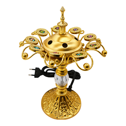 مبخرة كهربائية ذهبية كبيرة Big Gold Electric Mabkhara