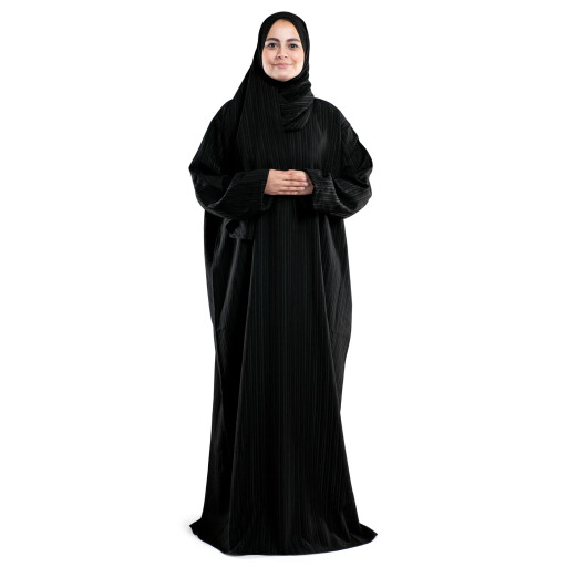 ملابس صلاة كريشة لون اسود Midnight Islamic Prayer Wear
