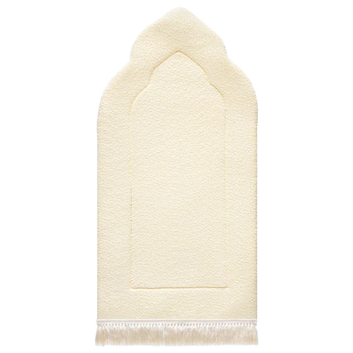 سجادة صلاة محراب سادة وايت ديزي Daisy White Arched Plain Prayer Mat