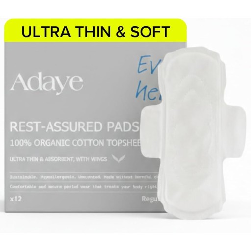 فوط صحية قطن عضوي عادي 12 قطعة Organic Cotton Rest-Assured Pads Regular