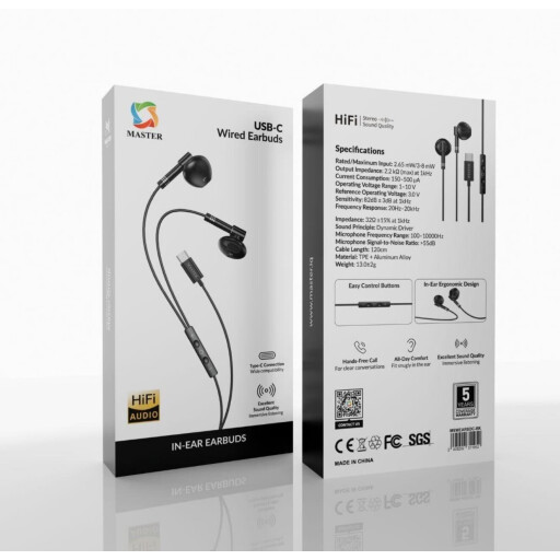 Master Master Wired Earbuds usb-c