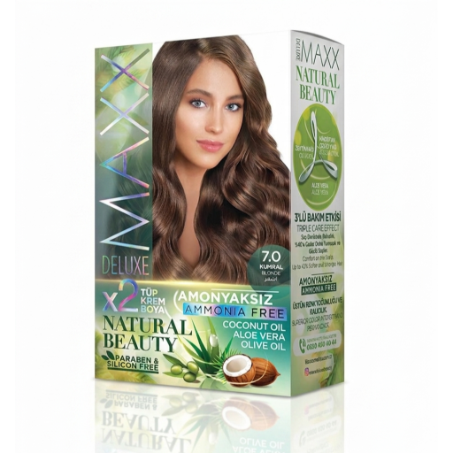 صبغ شعر بدون امونيا اشقر 7.0 Maxx Deluxe Natural Beauty