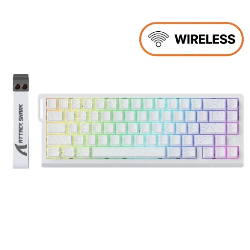 كيبورد مغناطيسي للألعاب بتقنية Rapid Trigger - تصميم 60% - ثلاثي الوضع - أبيض Rapid Trigger Magnetic Keyboard - 60% Layout - Tri-Mode - White