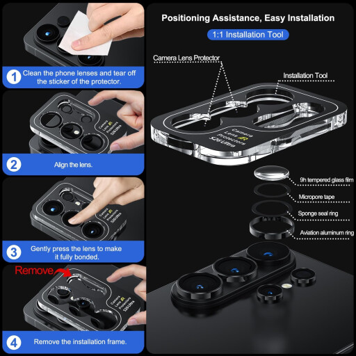 لصقة حماية عدسة الكاميرا سامسونج كلاكسي أس 26 ألترا Samsung Galaxy S26 Ultra Camera Lens Protector
