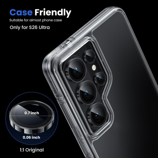 لصقة حماية عدسة الكاميرا سامسونج كلاكسي أس 26 ألترا Samsung Galaxy S26 Ultra Camera Lens Protector