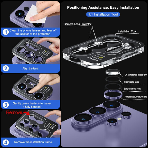 لصقة حماية عدسة الكاميرا سامسونج كلاكسي أس 26 ألترا Samsung Galaxy S26 Ultra Camera Lens Protector