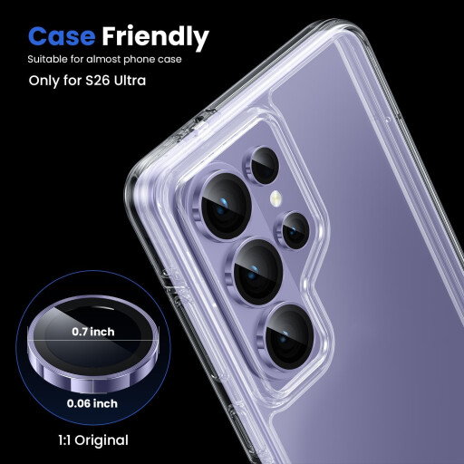 لصقة حماية عدسة الكاميرا سامسونج كلاكسي أس 26 ألترا Samsung Galaxy S26 Ultra Camera Lens Protector
