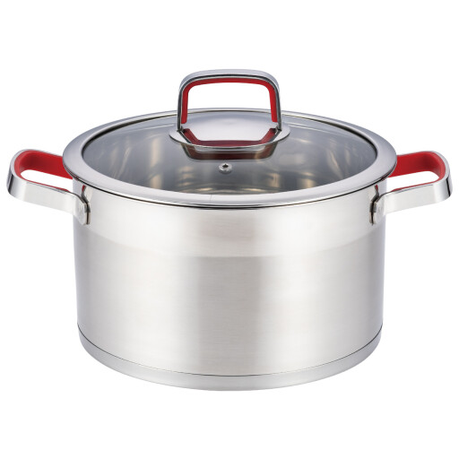 طنجرة عميق مقاوم للصدأ للطهي - 26 سم STAINLESS STEEL DEEP CYLINDER POT - 26 CM